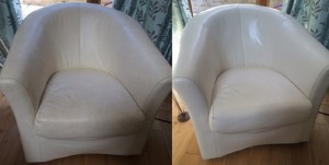 Leather Furniture Cleaning Before and After